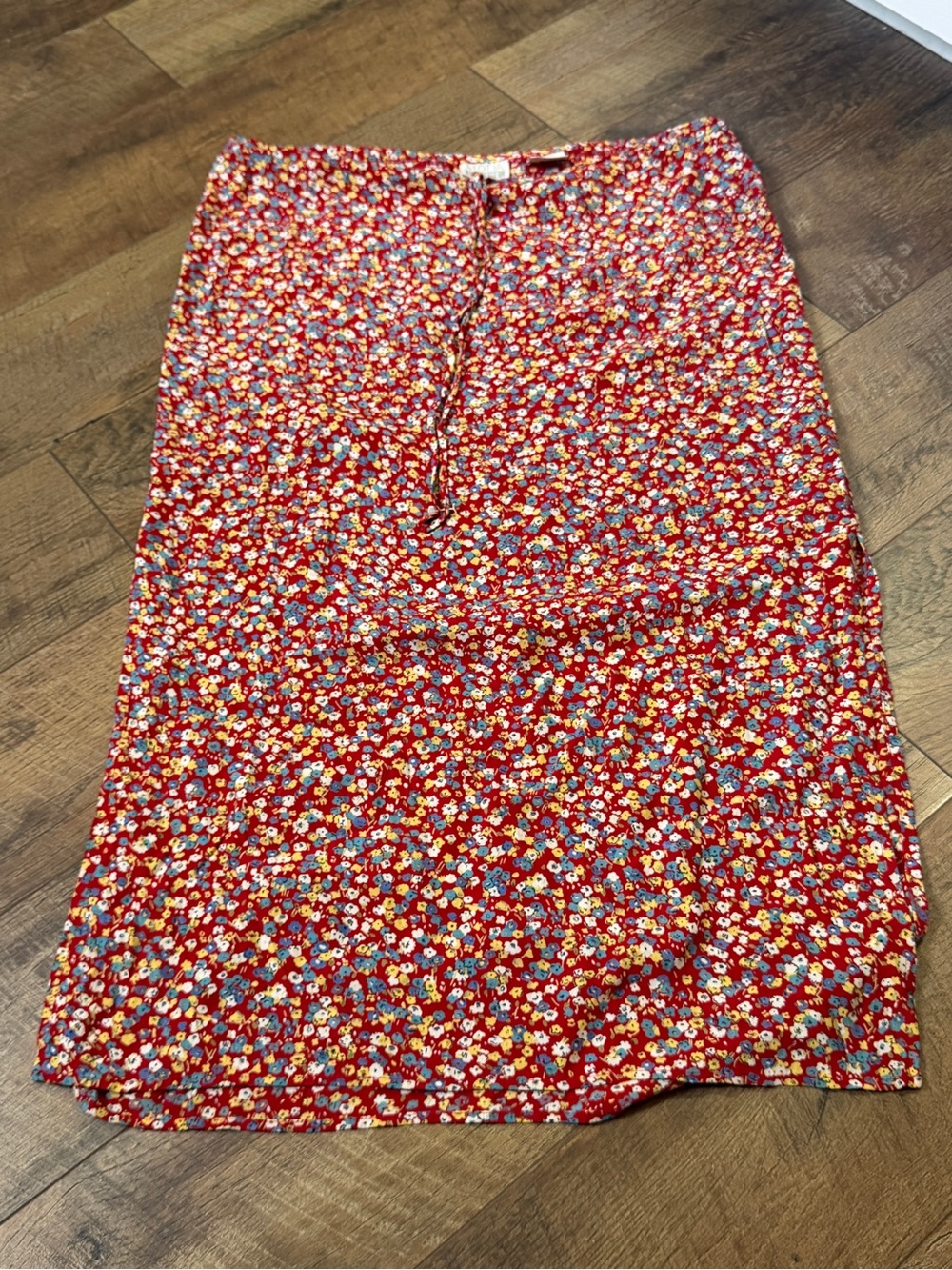 Red Floral Skirt - Women's